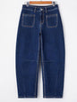 Blue barrel jeans