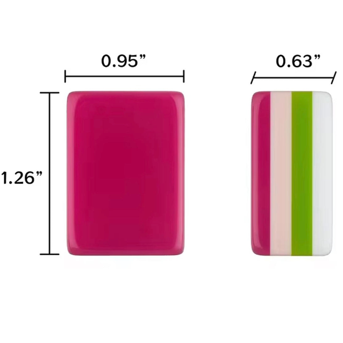 Fuchsia and white Mahjong tiles set