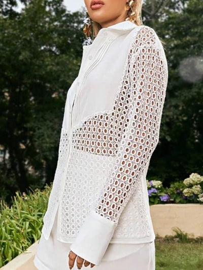 White lace shirt