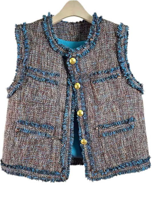 Colors tweed vest