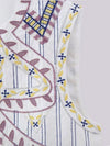 White embroidered details vest