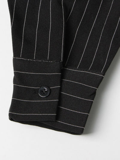 Black with white stripes adjustable straps shirt