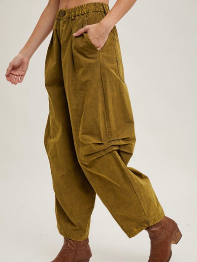 Army Green cordurey barrel jeans