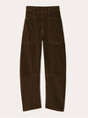 Oversized corduroy high waist barrel pants