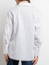 White pearls edge shirt