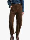 Oversized corduroy high waist barrel pants