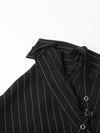 Black with white stripes adjustable straps shirt