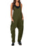 Olive green sleeveless loose jumpsuit