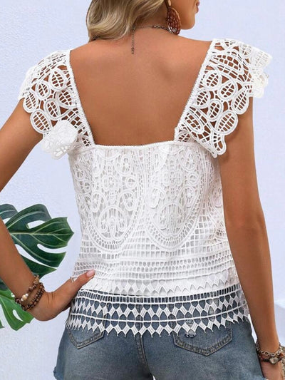 White texture lace top