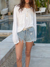 White semi translucent top