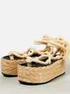 Beige gladiator flatform sandals