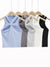 Black, gray, white, light blue solid color cut out sexy tank top
