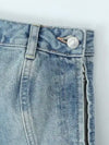 One shoulder blue jeans tank top