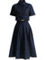 Navy blue set of top and skirt