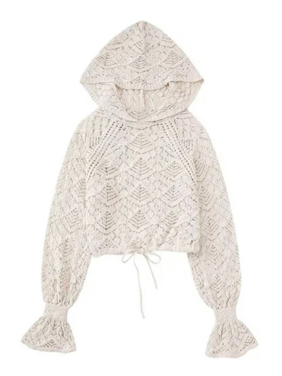 Off white hooded knitted sweater