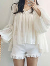 Off white bishops sleeves blouse