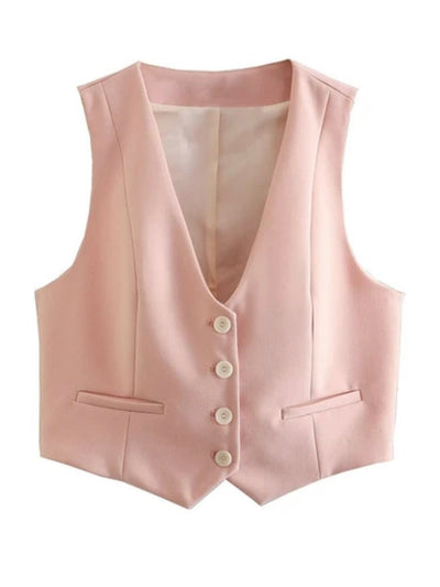 Pink set of 2 vest top and pants