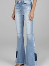 High rise flare denim