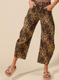 Oversized animal print barrel jeans