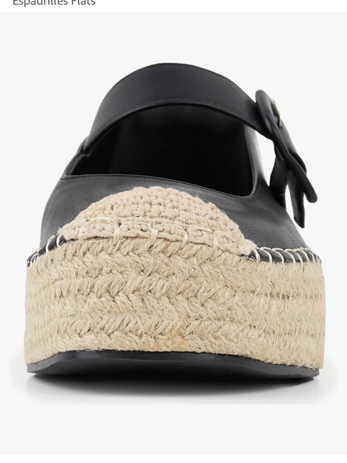 Black wedge espadrilles flat platform