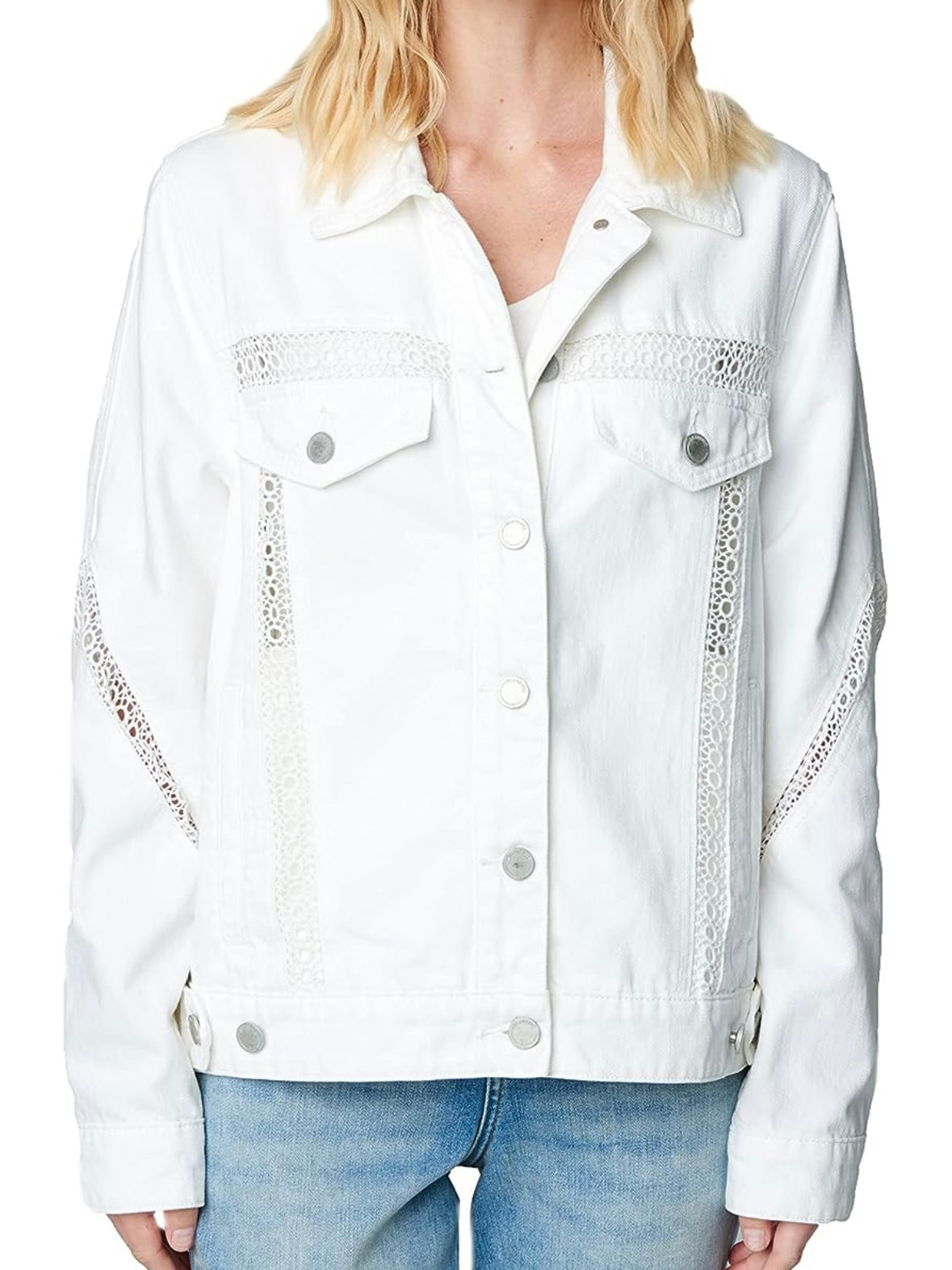 White jeans jacket