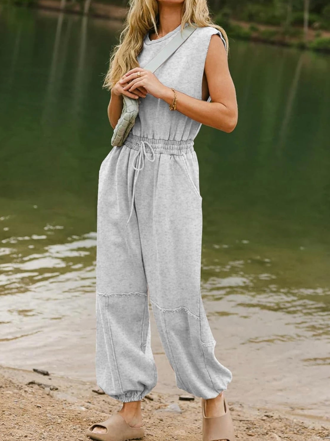 Gray jumpsuit