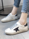 Black star metallic deep purple sneakers