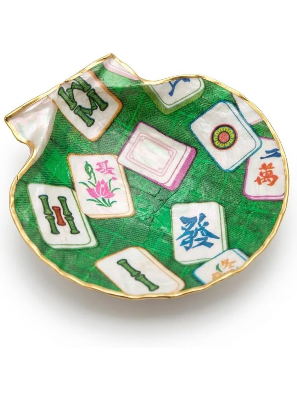 Mahjong shell dice holder accessories