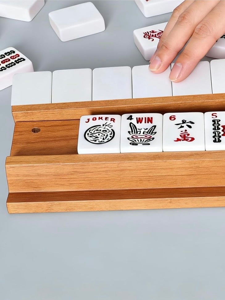 Mahjong wood tiles racks set of 4