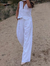 White set of 2 vest top and pants