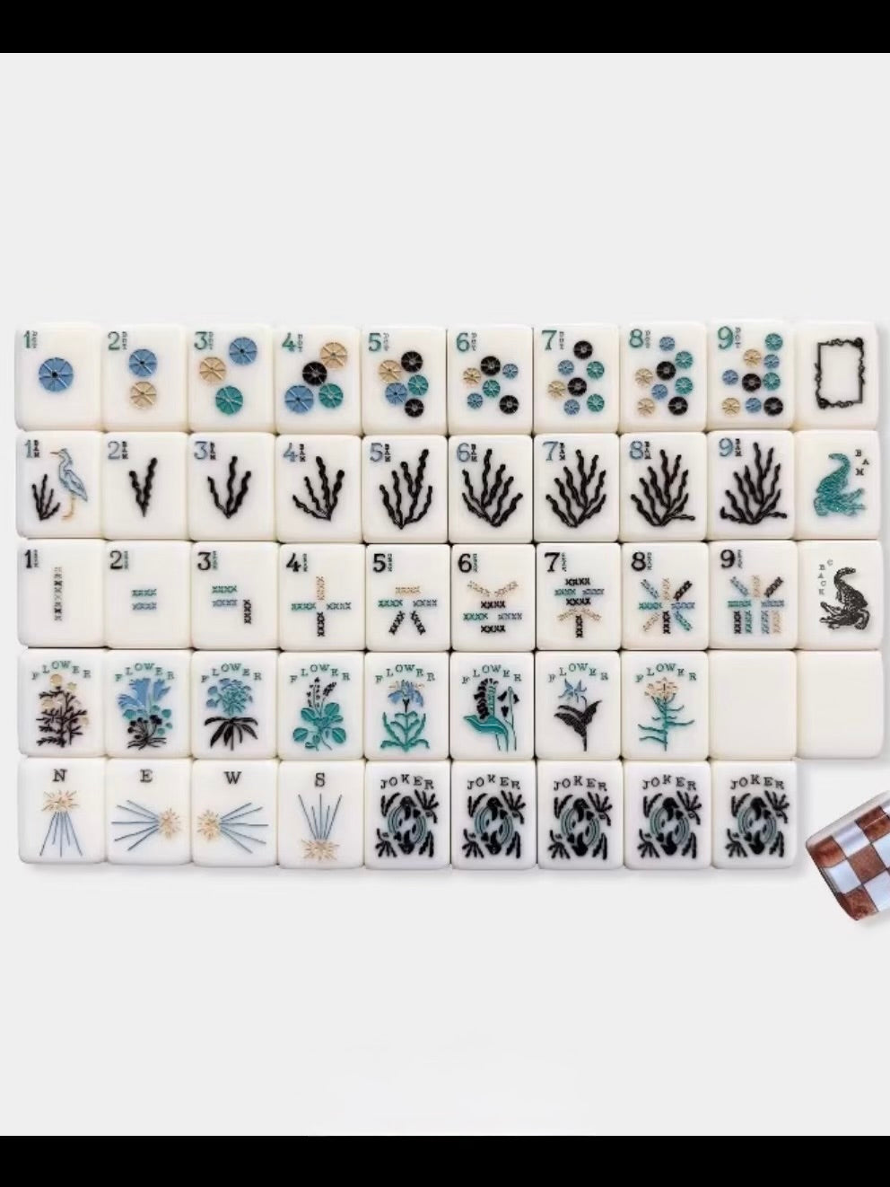 Ocean Mahjong tiles set