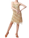 Gold Gatsby tassels midi dress