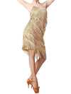 Gold Gatsby tassels midi dress