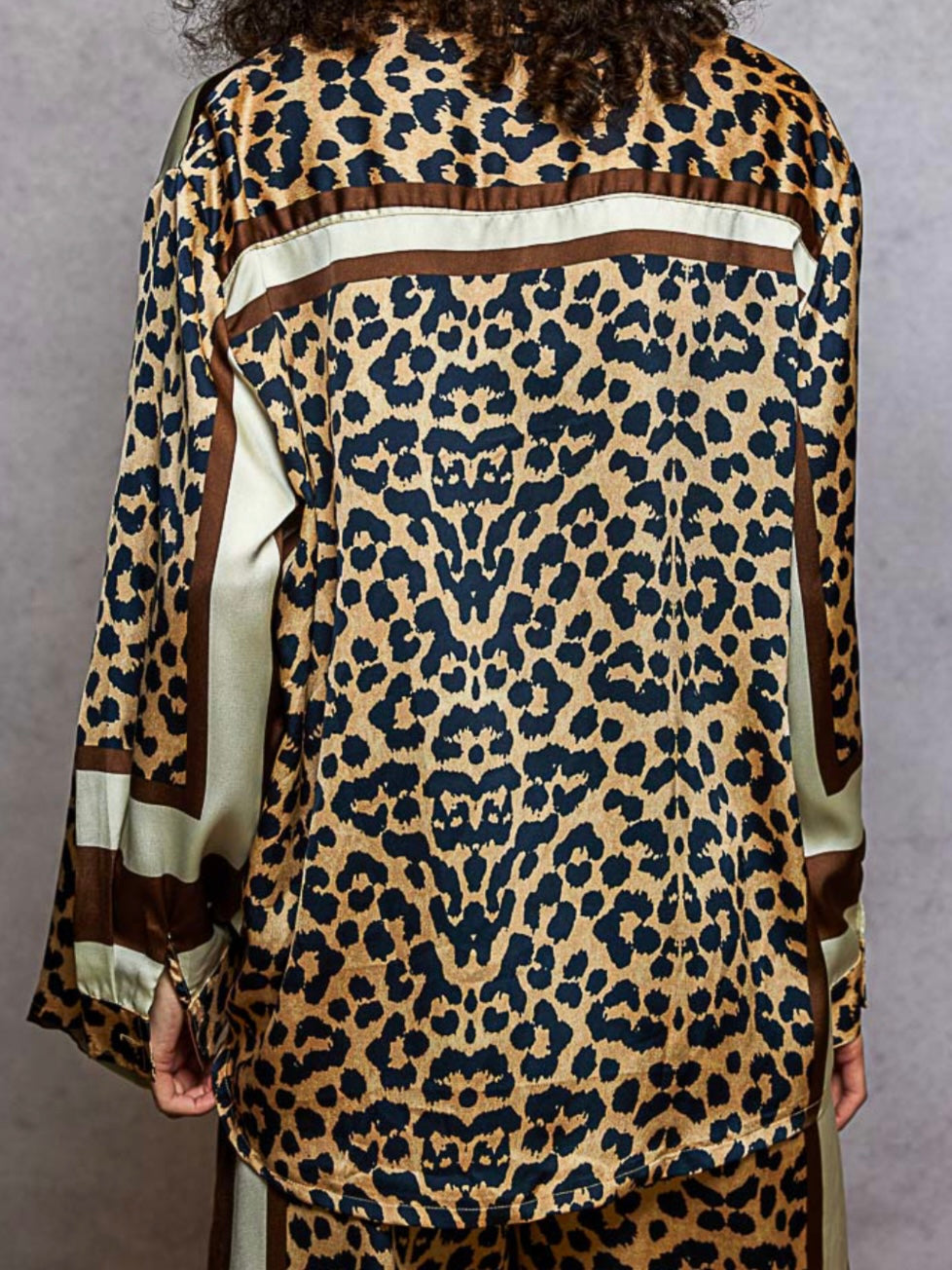 Leopard animal printed wide set pants