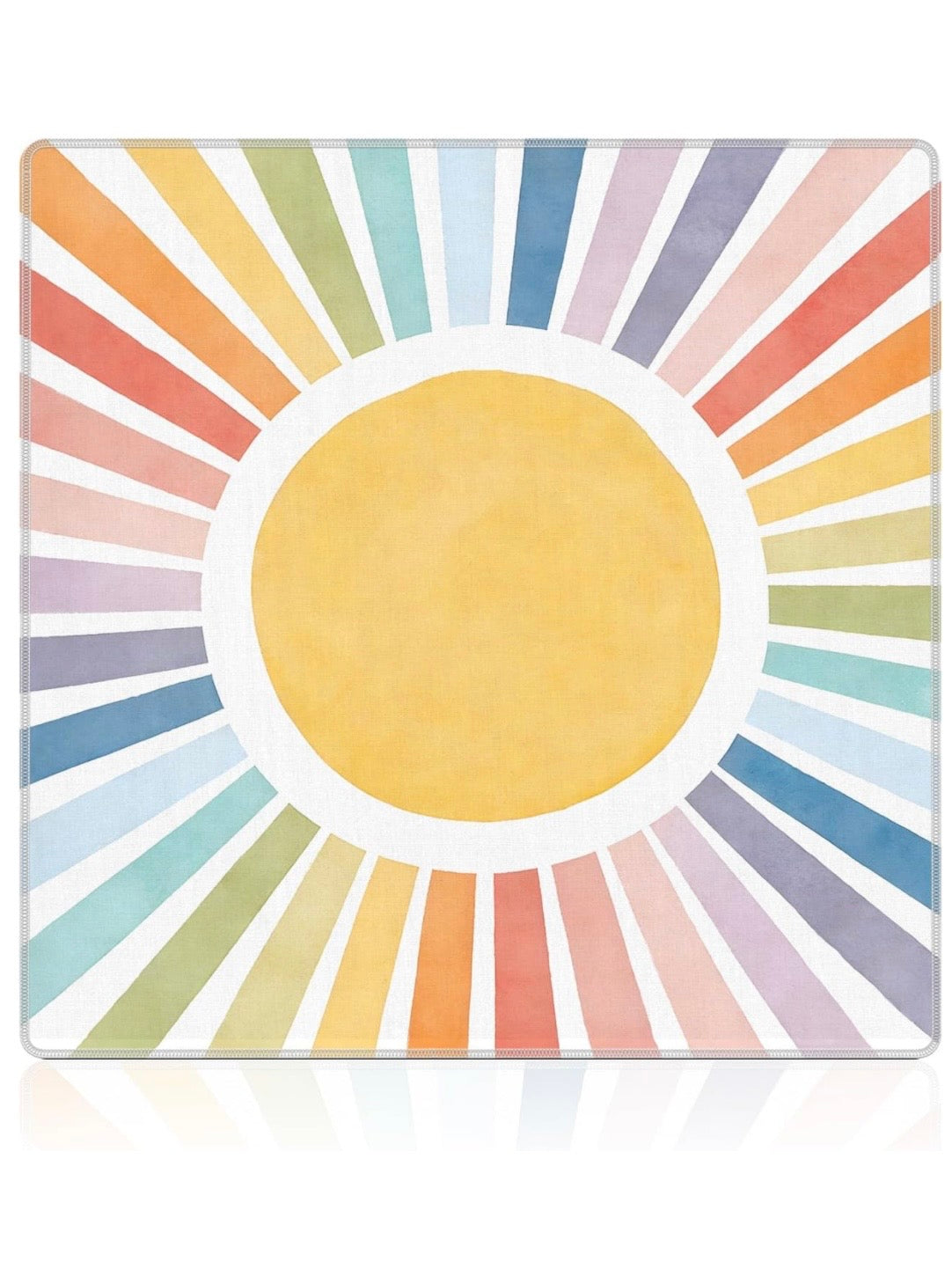 Sun multicolored Mahjong mat