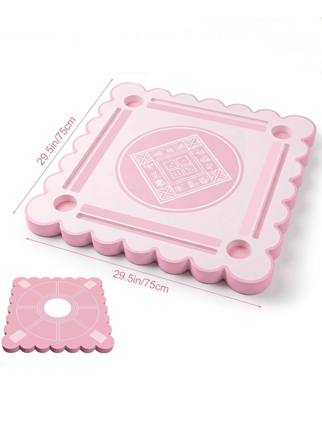 Pink Mahjong floating table for pools, beach or spa