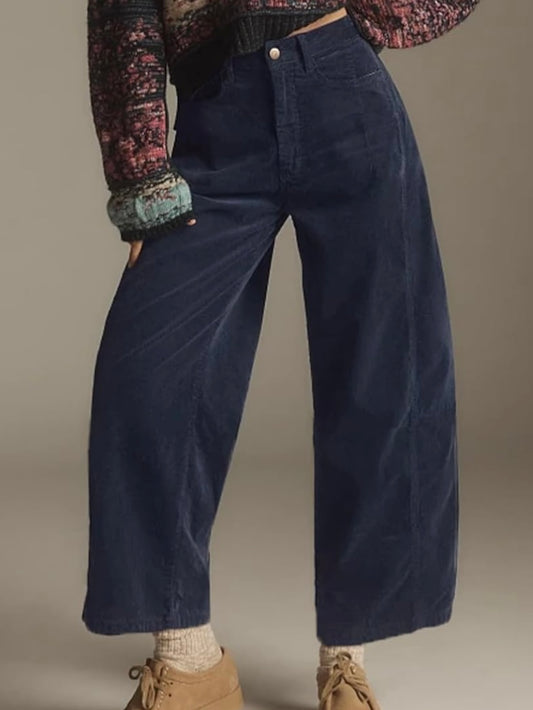 Navy blue wide pants