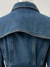 Mid blue jeans flaps jacket