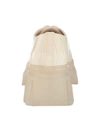 Beige platform Oxford shoes