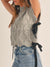 Gray sleeveless sweater pullover