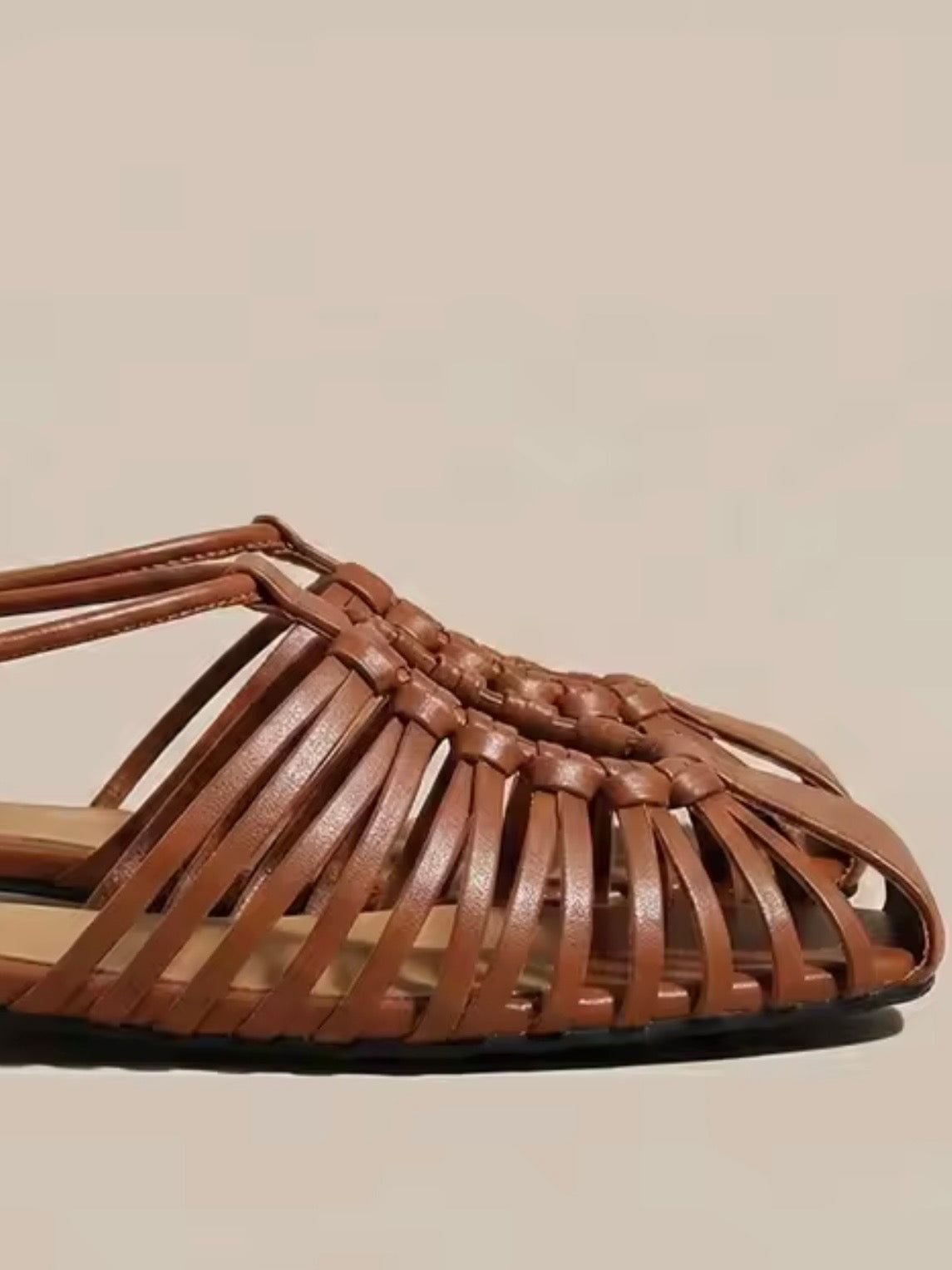 Gladiator flats shoes slingback square toe