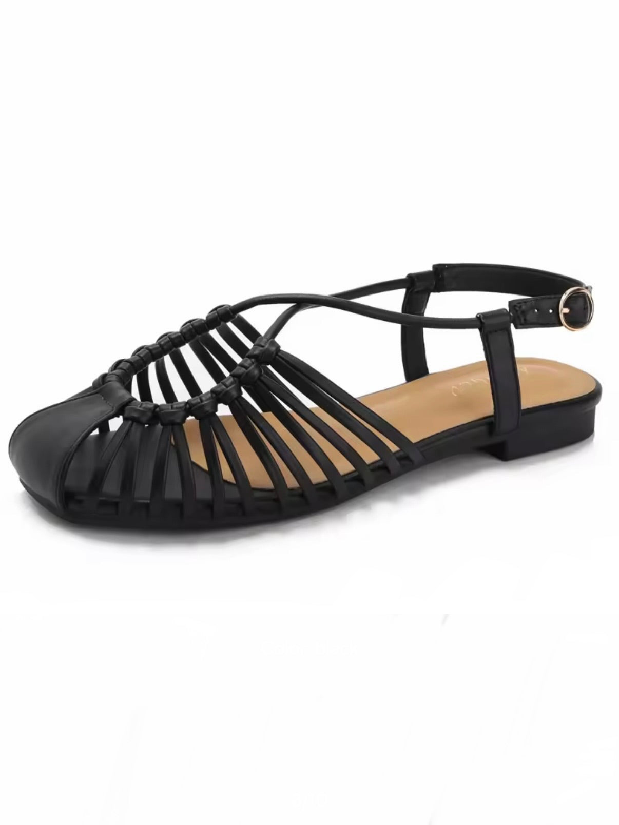 Gladiator flats shoes slingback square toe