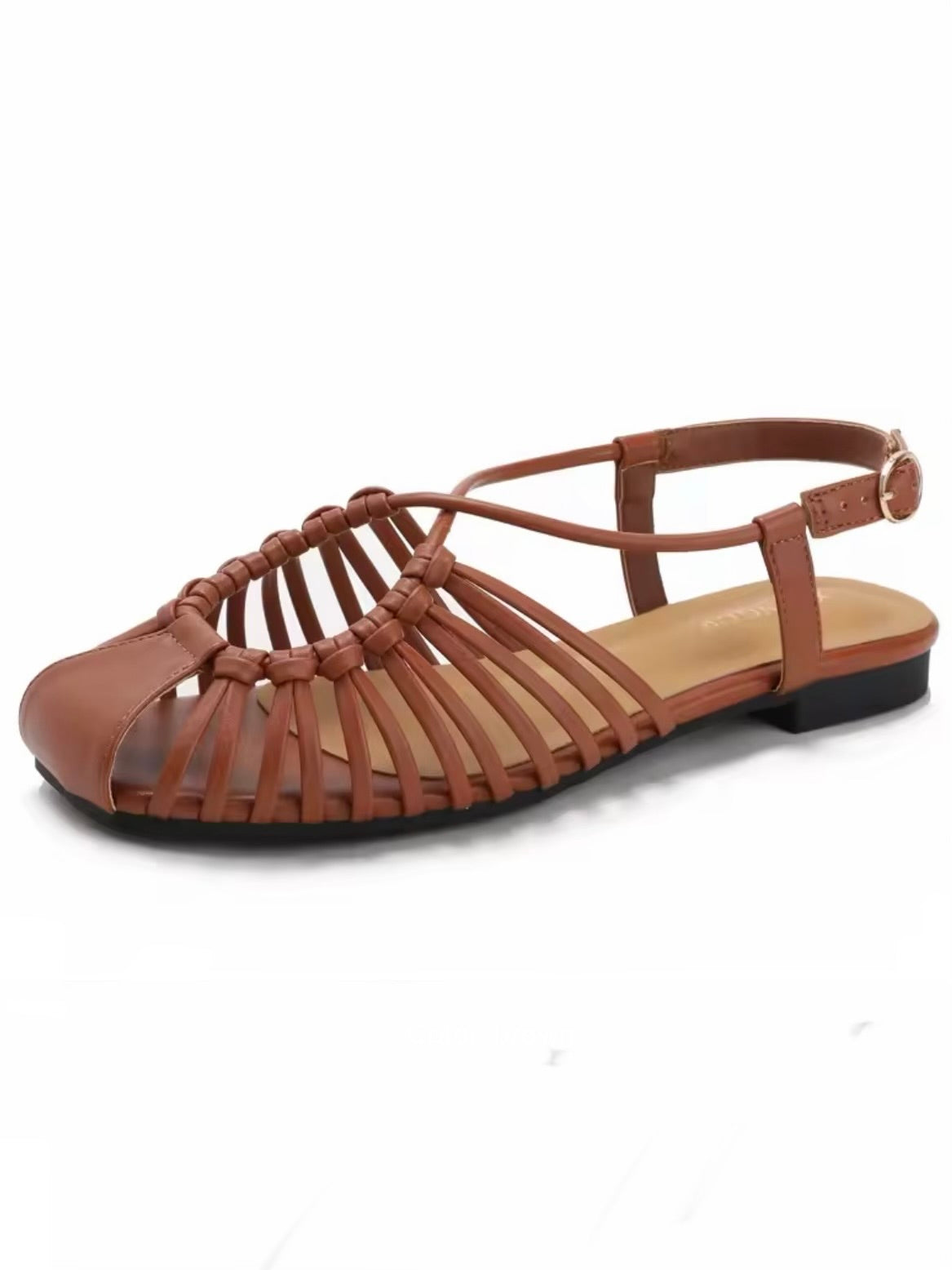 Gladiator flats shoes slingback square toe