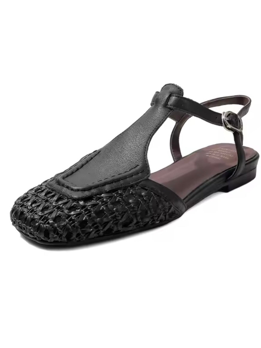 Roman flats shoes slingback round toe