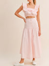 Light rose set of 2 top and skirt