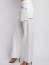 White straight leg pants