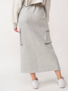 Gray cargo maxi skirt
