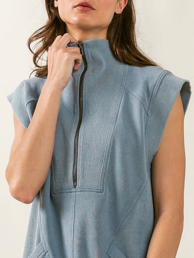Smoke blue short dress
