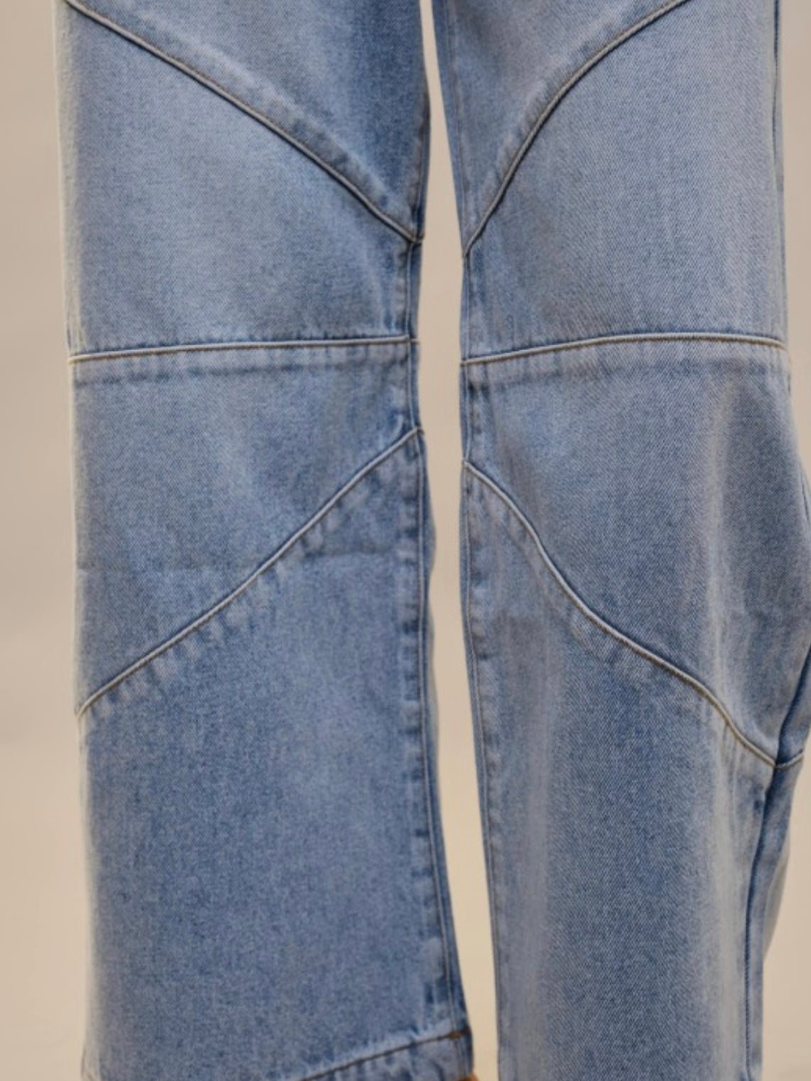 Blue baggy wide leg jeans