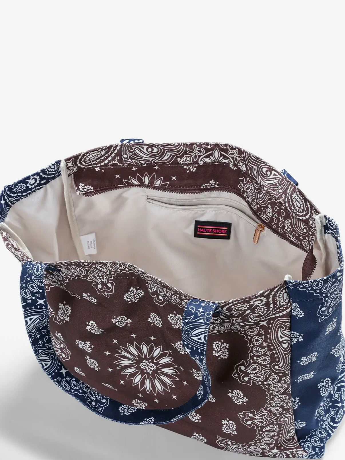 Colored bandana printed handbag